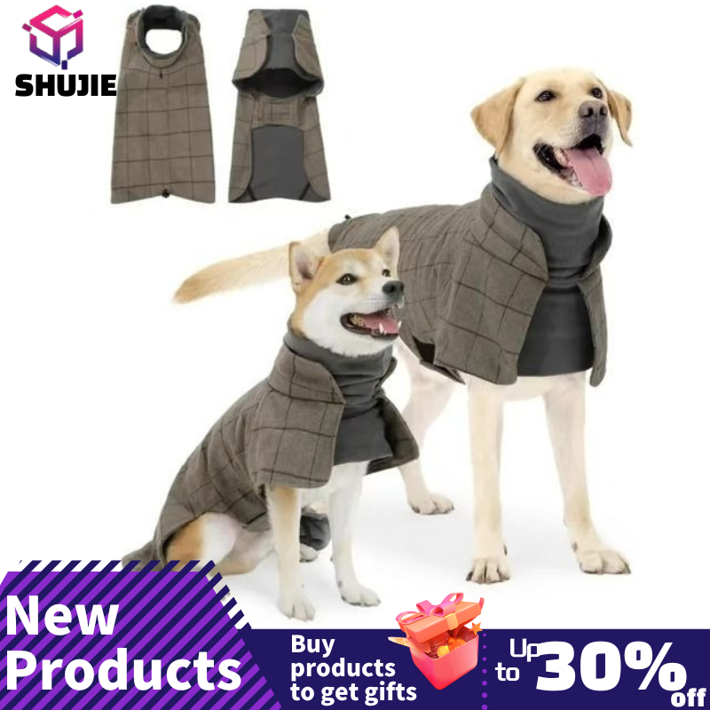 Warm Dog Coat English Plaid Do - Winter Clothing English reseña y precio
