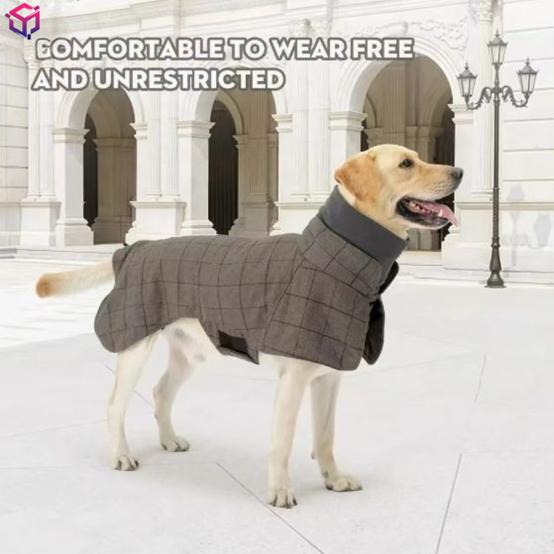 Warm Dog Coat English Plaid Do - Winter Clothing English reseña y precio