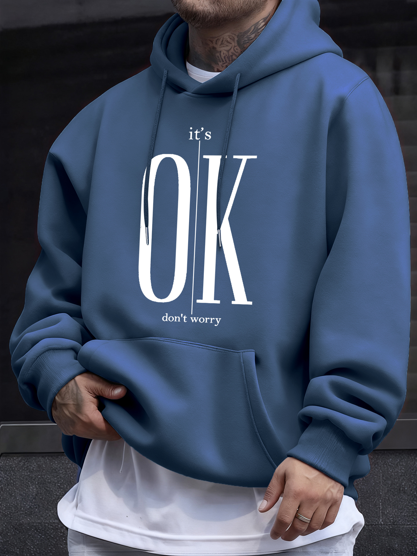 It'S Ok Don'T Worry Text Print - Winter Clothing English reseña y precio