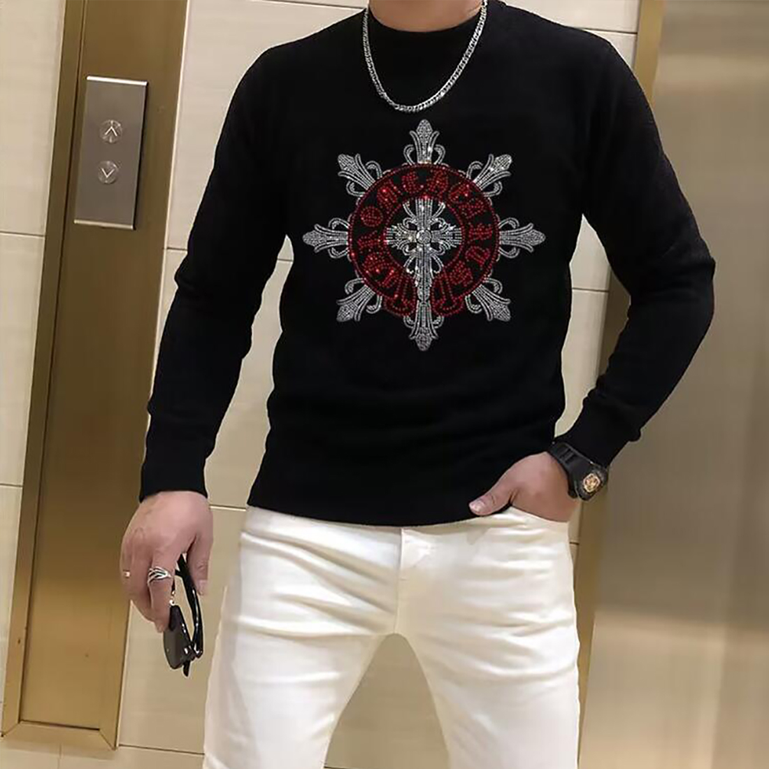 Men's Sweater Pullover Trendy  - Winter Clothing English reseña y precio
