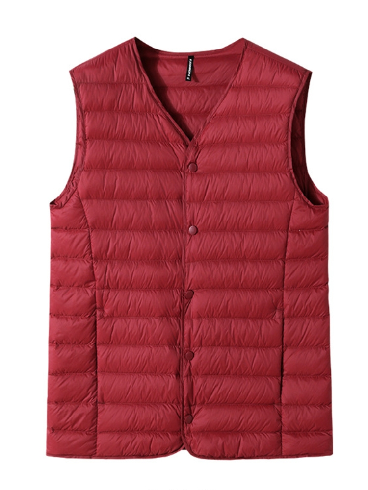 2023 New Winter V-Neck Men's V - Padded Vest Gilet reseña y precio