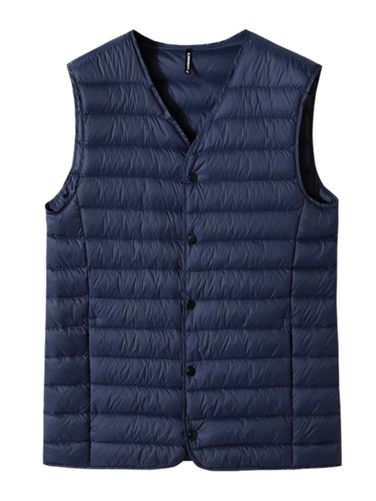 2023 New Winter V-Neck Men's V - Padded Vest Gilet reseña y precio