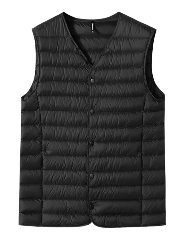 2023 New Winter V-Neck Men's V - Padded Vest Gilet reseña y precio