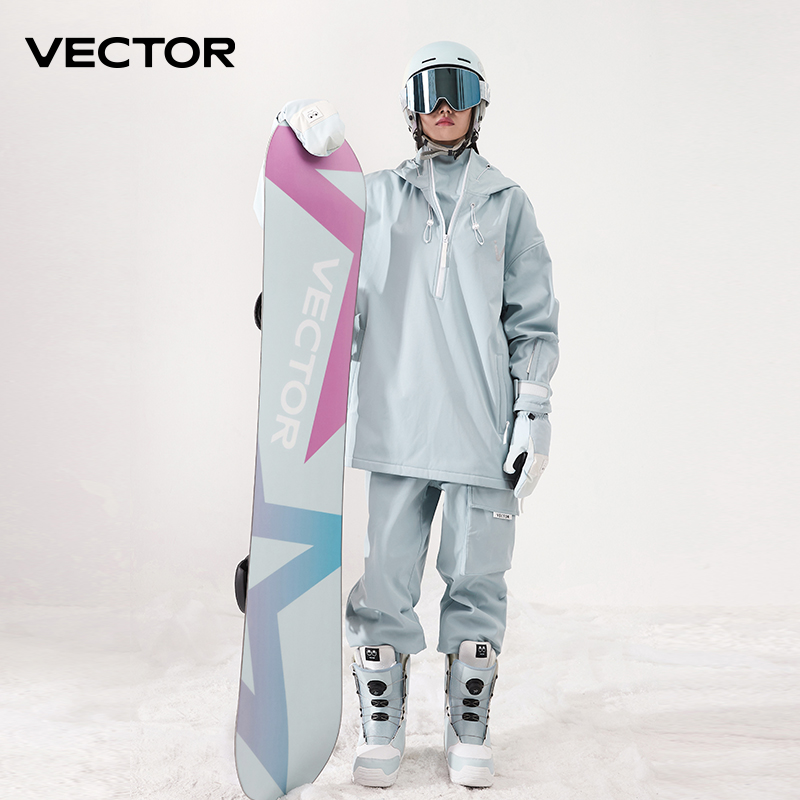Men Women Solid Color Ski Jack - Winter Clothing Vector reseña y precio
