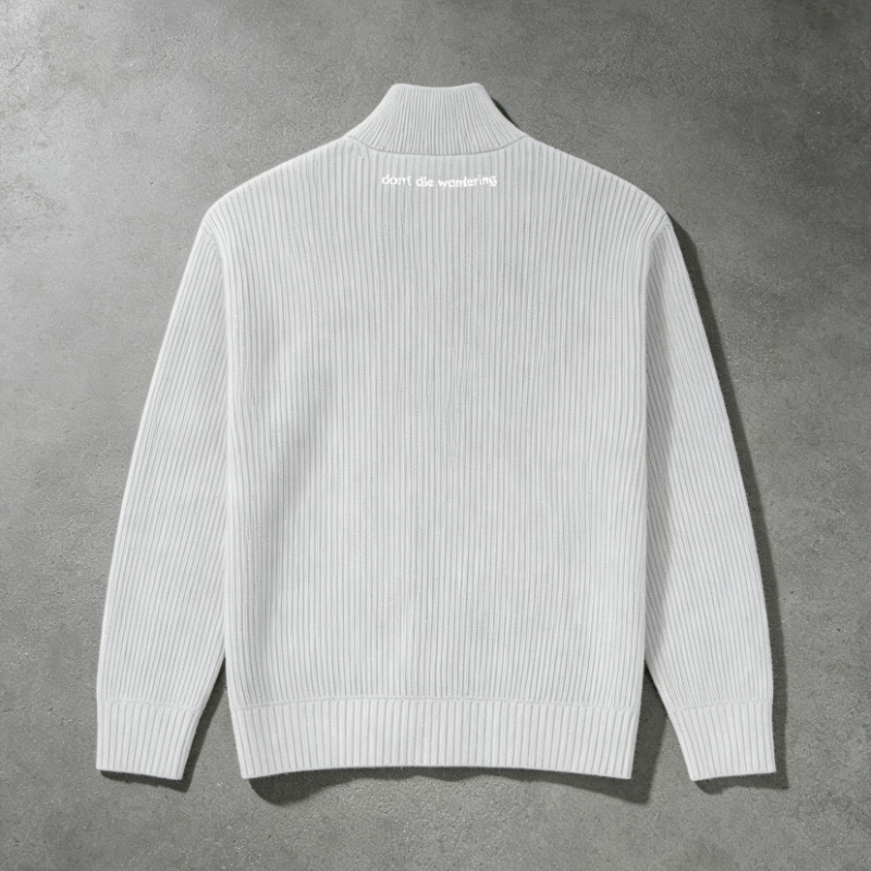 Y2K Grey Heaven Knitted Zip Si - Winter Clothing English reseña y precio