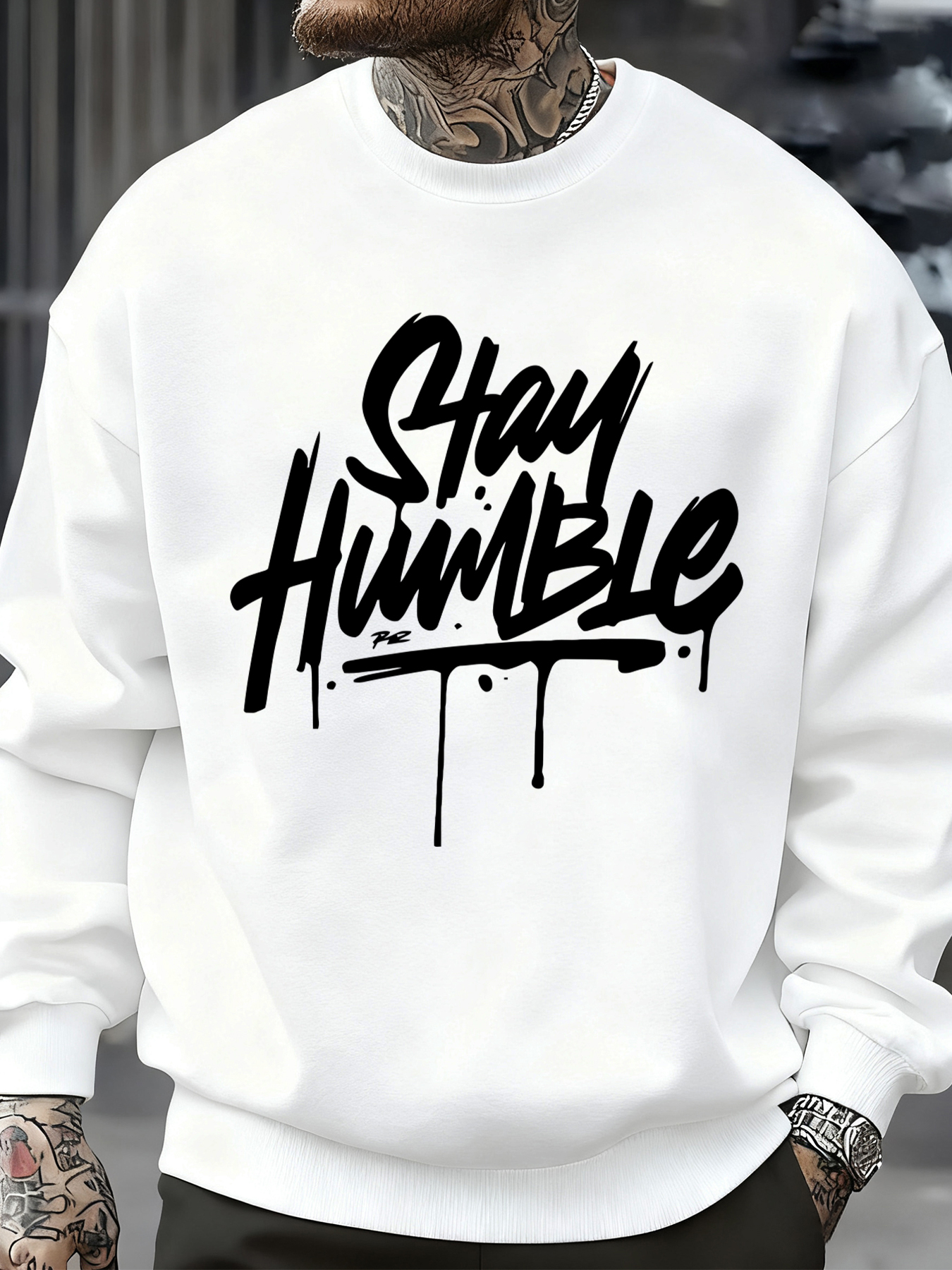Stay Humble Eye-Catching Print - Winter Clothing English reseña y precio